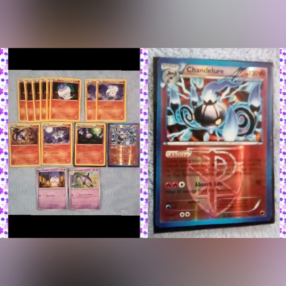 ✨Chandelure Evolution Pokemon Card Bundle✨
